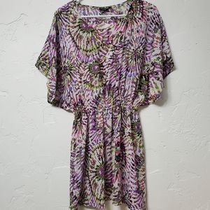 Apt 9 Large Women Purple Knee High Blouson Dress